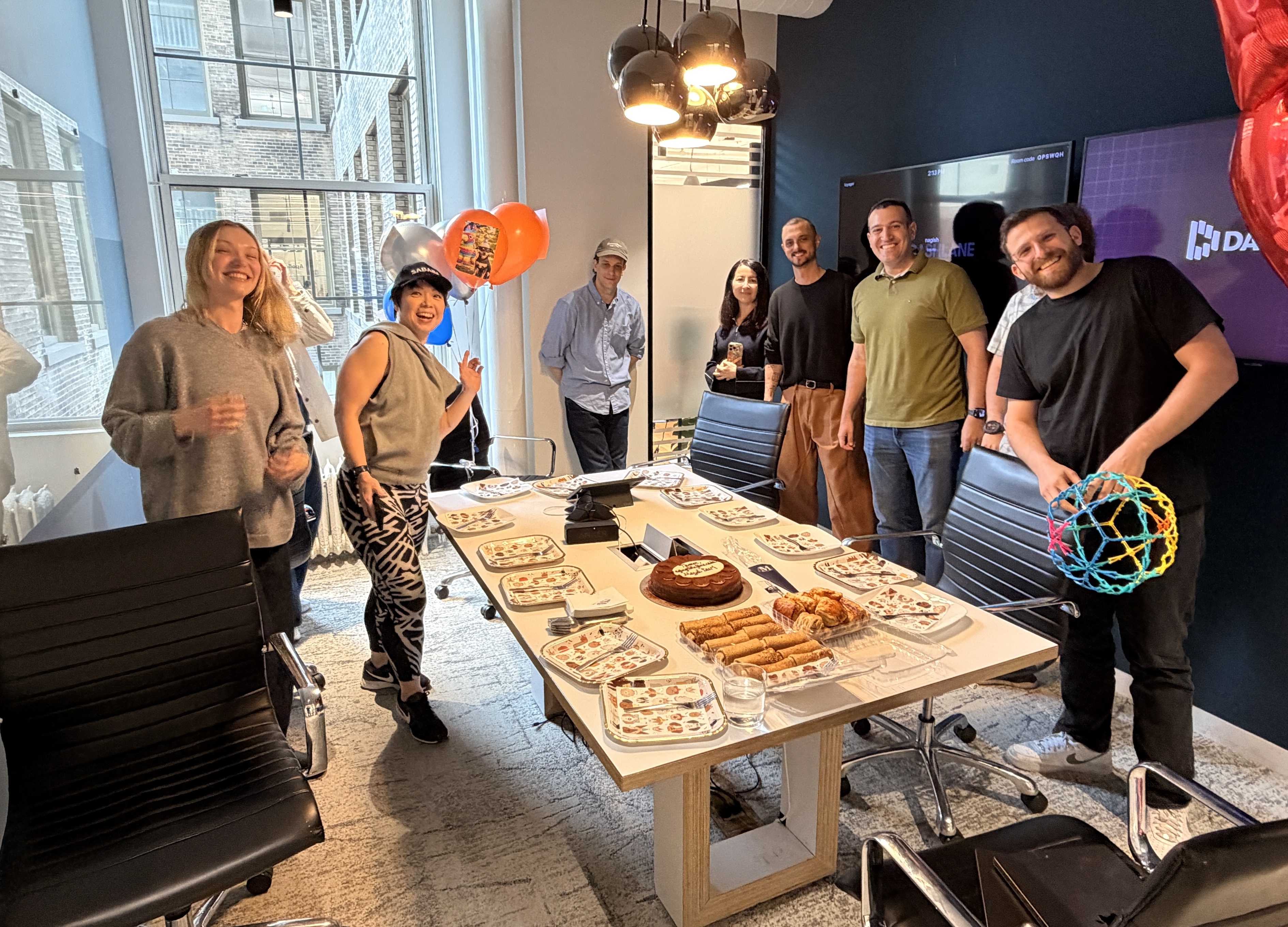 The Rylo team celebrating in the Rylo New York office