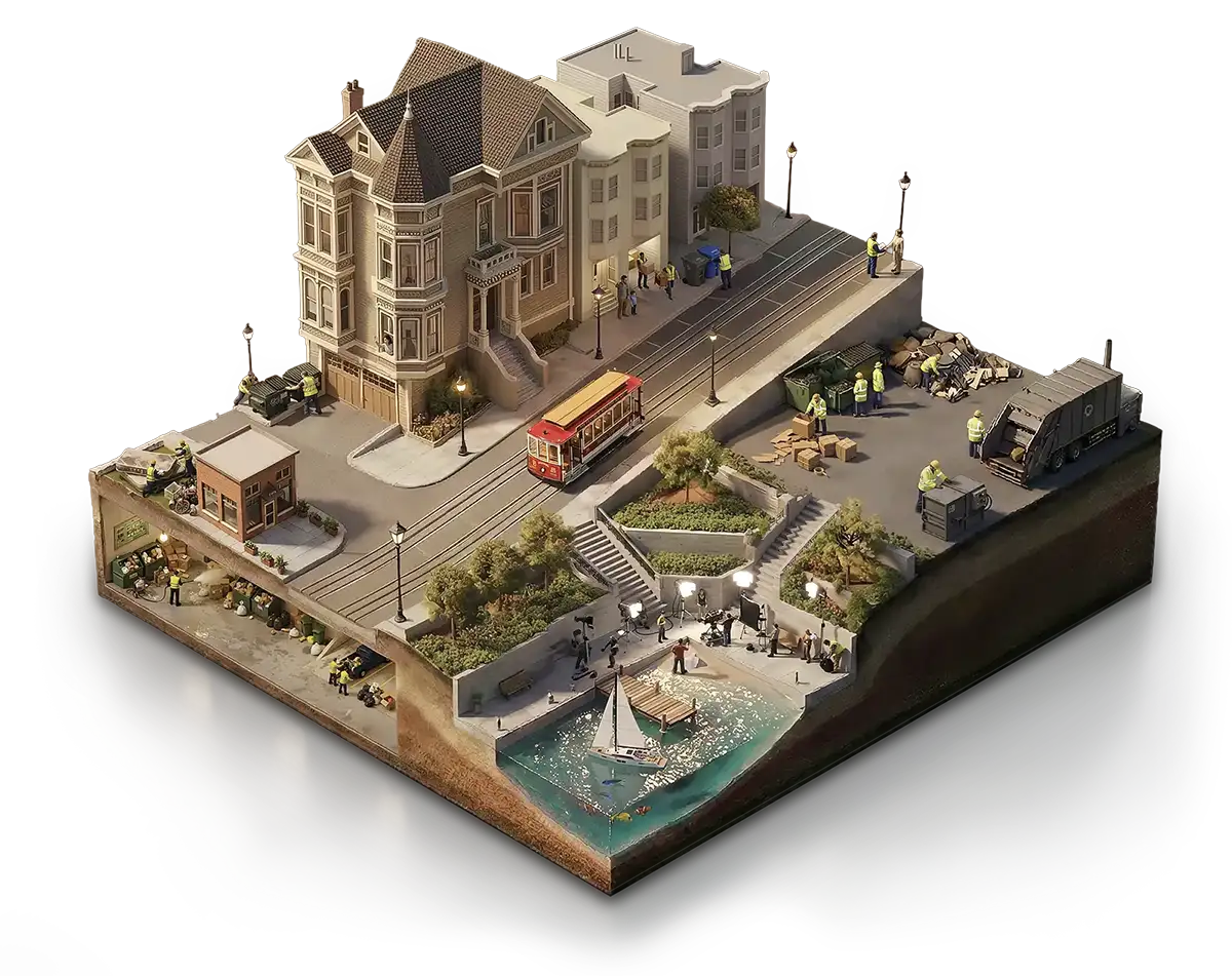 Bay Area Bin Support interactive graphic.