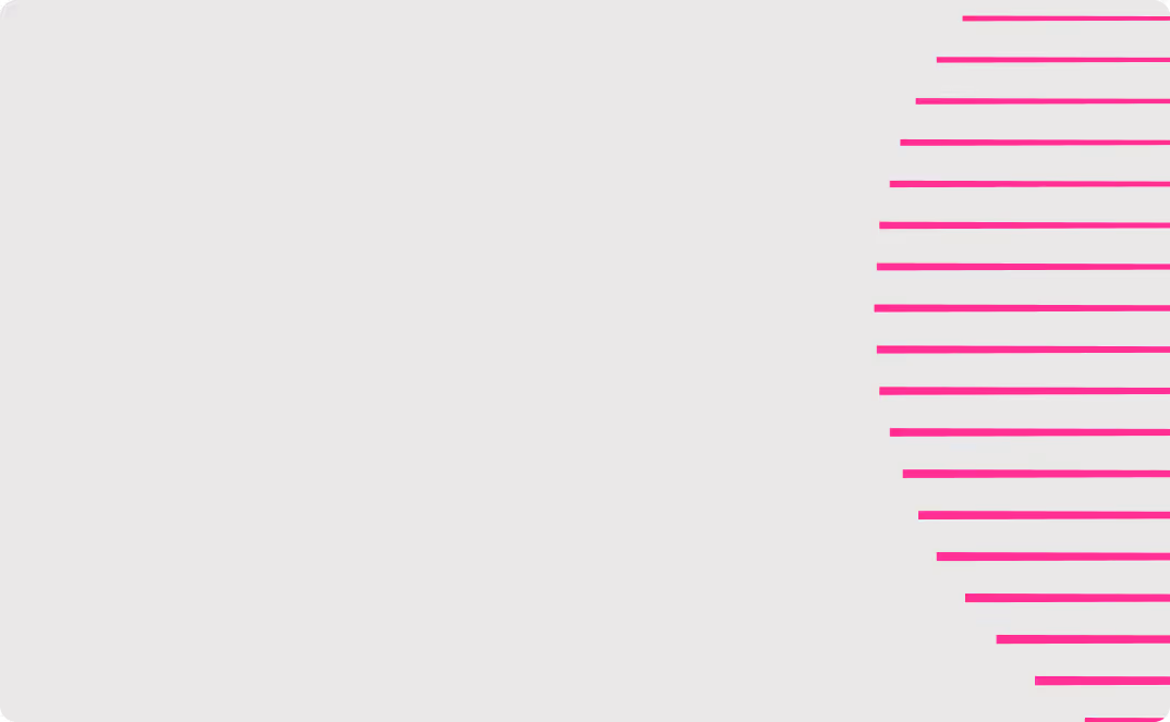 Series of evenly spaced horizontal magenta lines forming a partial right-side curve on a light gray background.