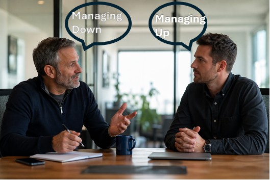 Conversation between a CTV mentor and mentee discussing strategy, growth, and industry insights