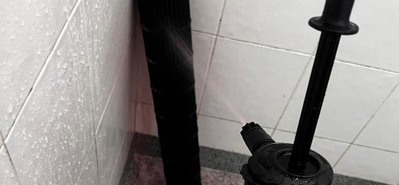 Aircond unit undergoing chemical wash service in Semenyih