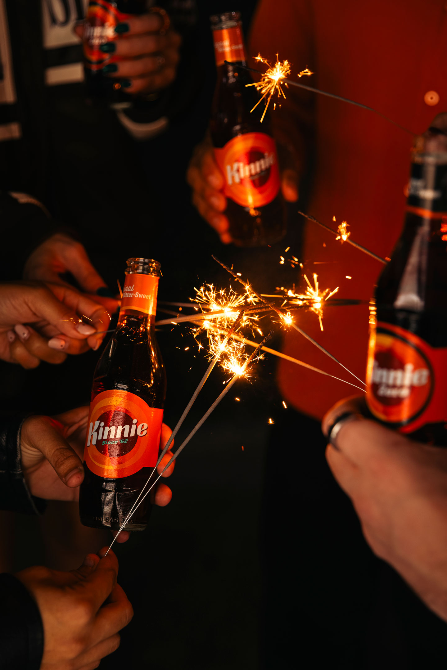 Kinnie bottles and sparklers