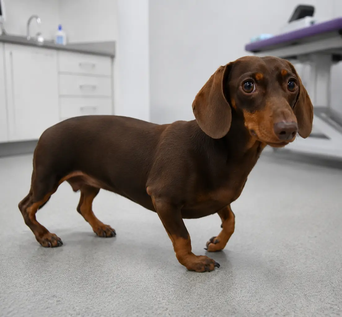 image of a veterinarian examining a dog