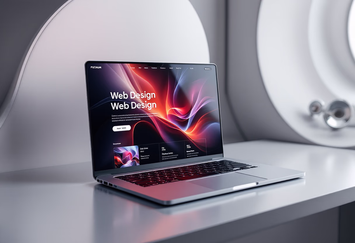 [sleek digital project on laptop screen]