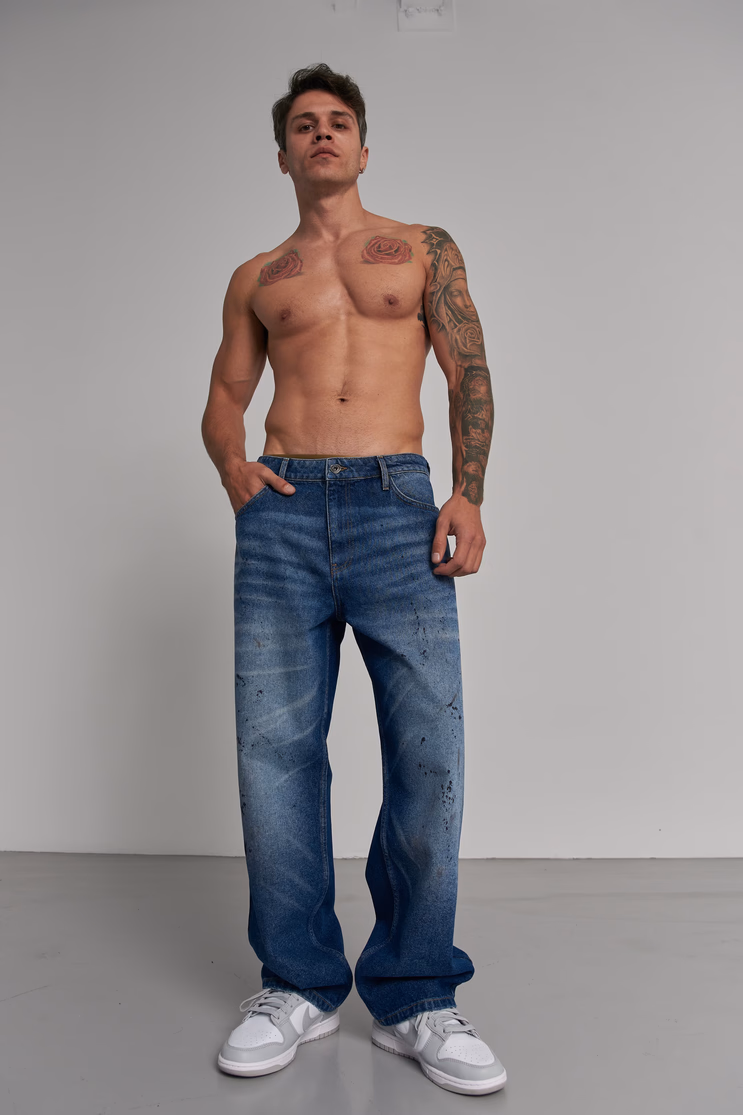 Charcoal Wide Jeans