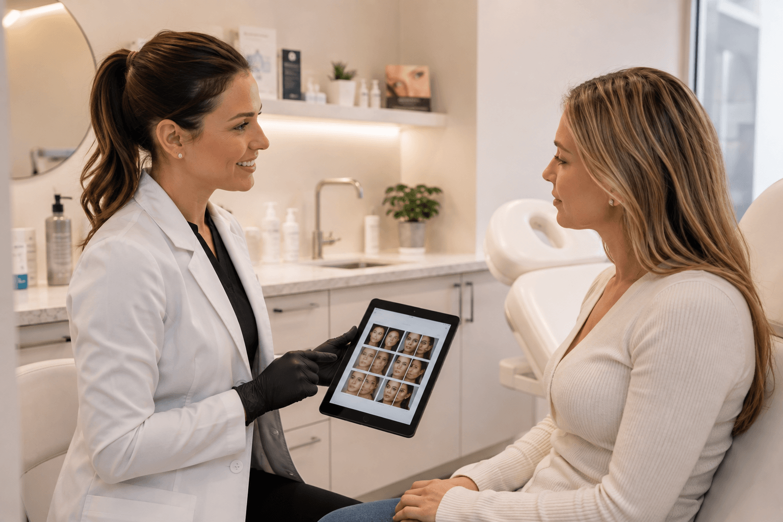 Medical spa treatment room at Glotologi Med Spa in Bentonville, Arkansas