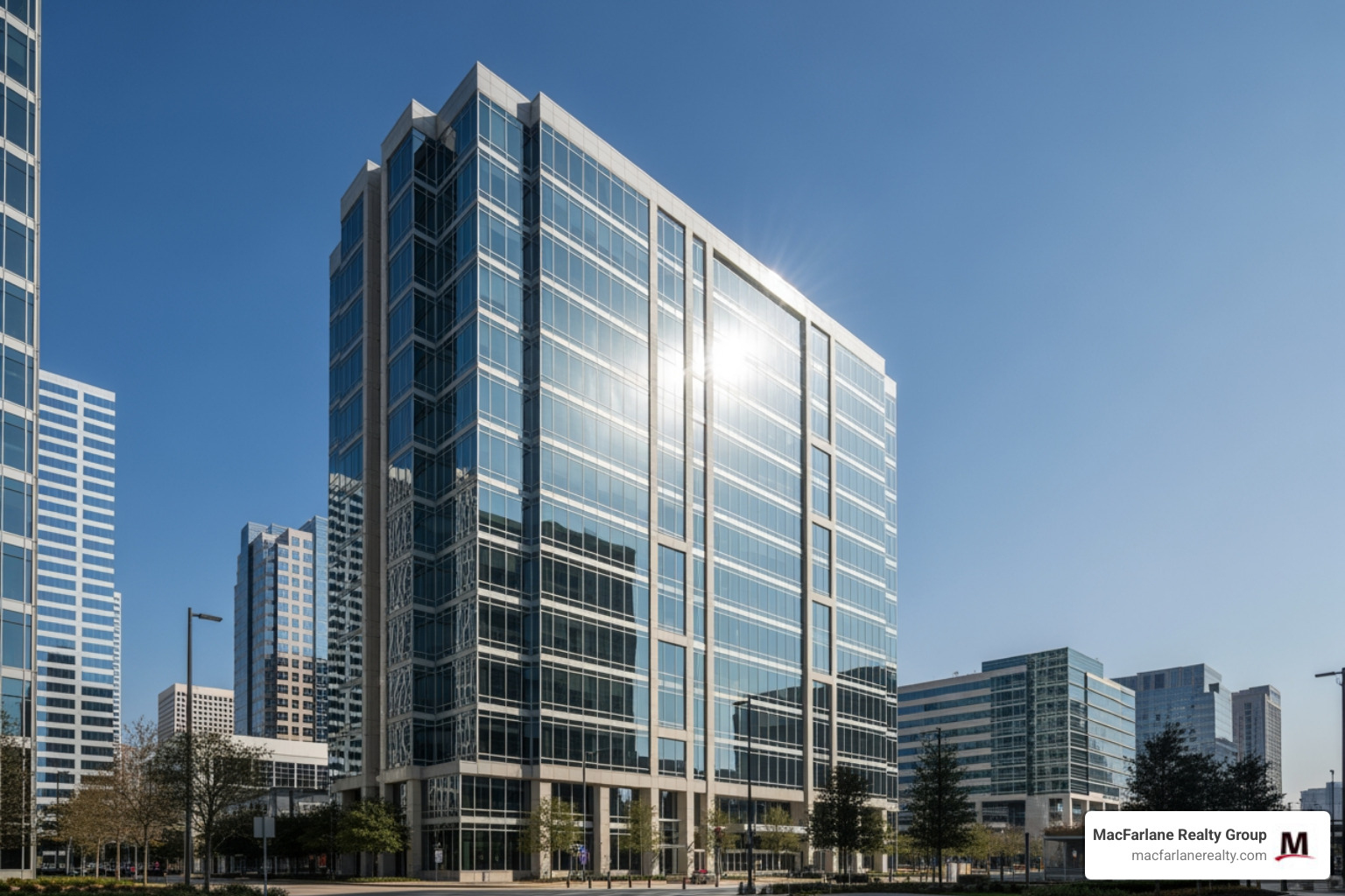 modern office building in Houston - commercial real estate Houston