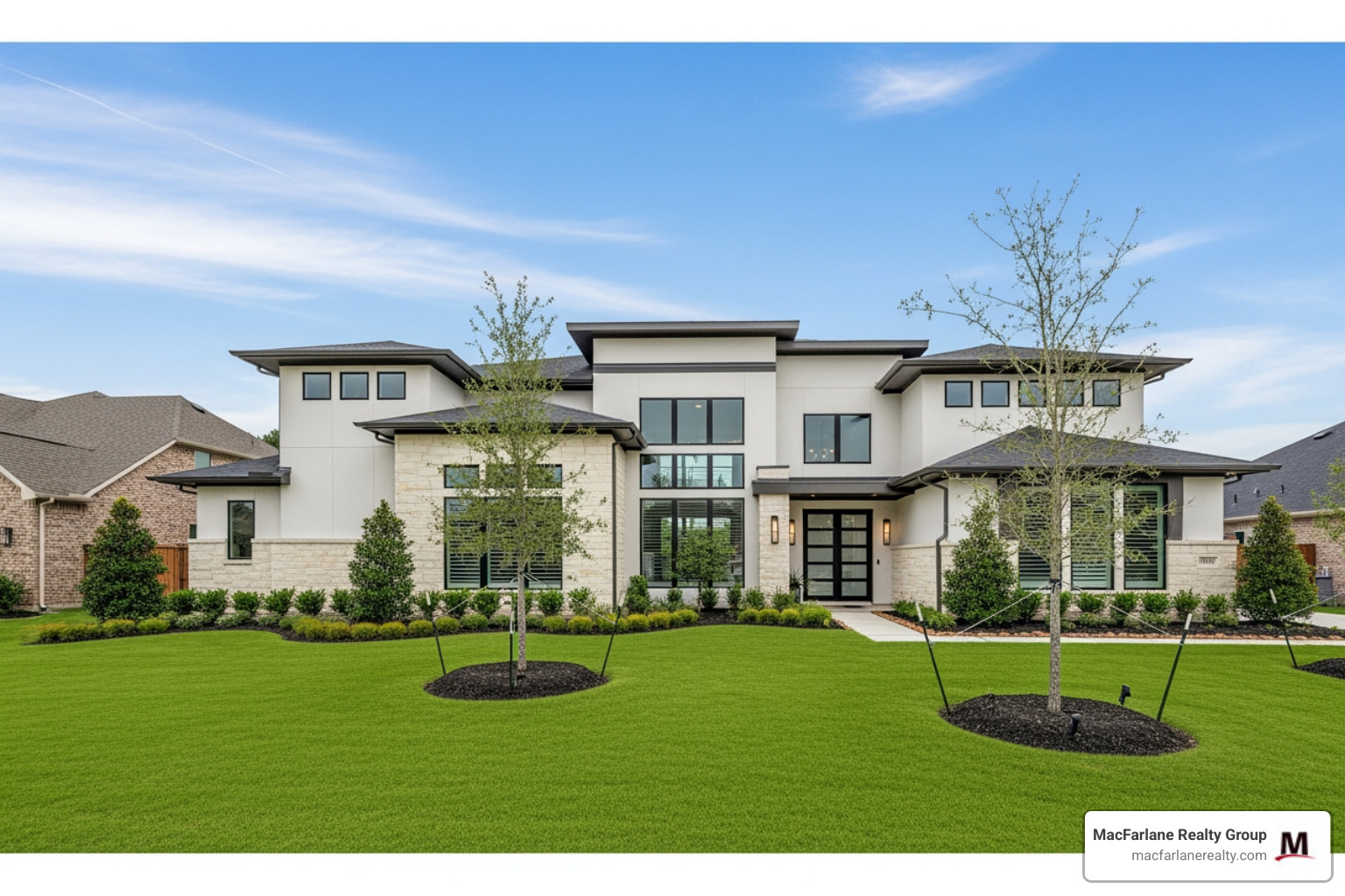 Modern Houston suburban home - residential real estate Houston Modern Houston suburban home - residential real estate Houston