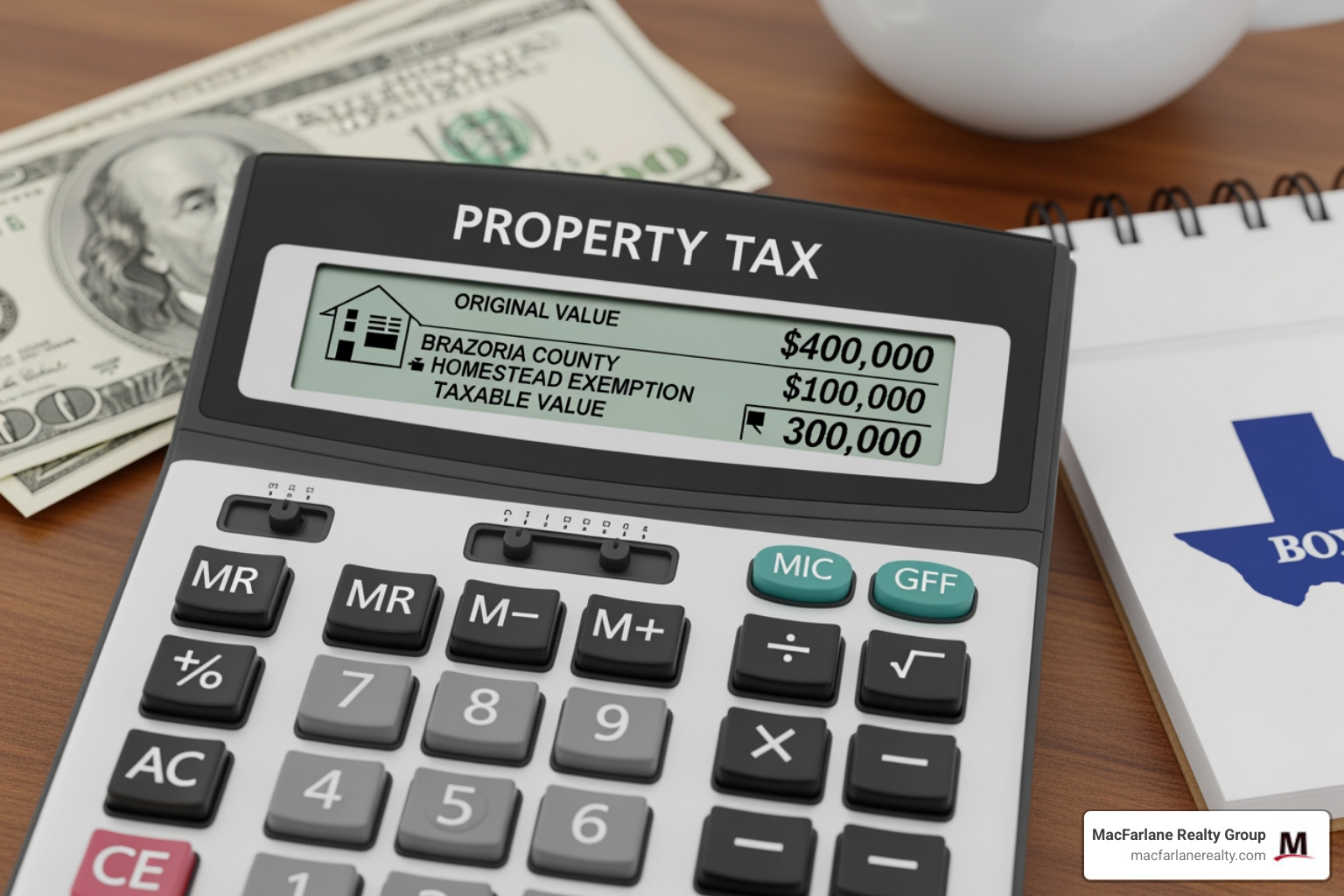 Calculator showing property tax reductions from a Brazoria County homestead exemption - Brazoria County homestead Calculator showing property tax reductions from a Brazoria County homestead exemption - Brazoria County homestead