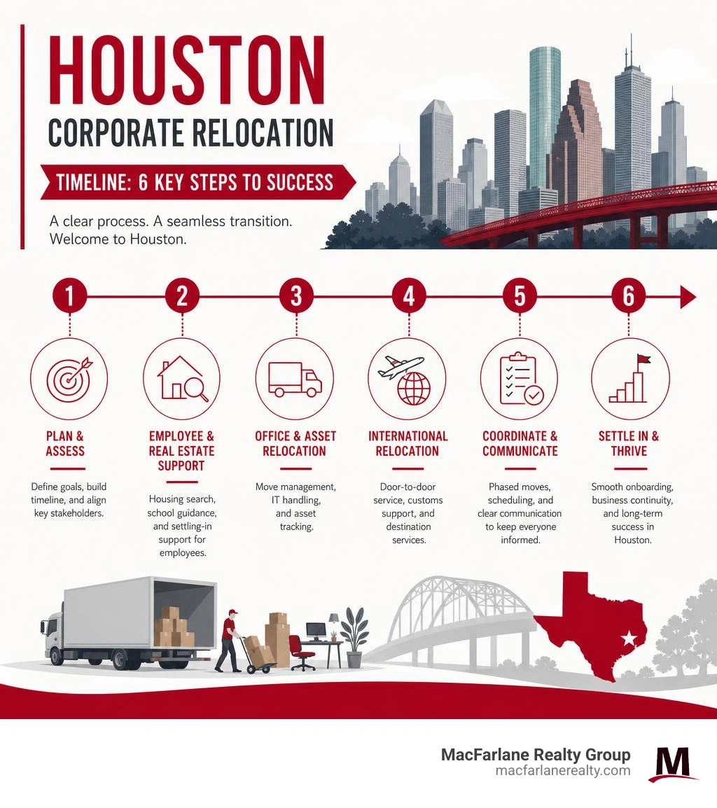 Houston corporate relocation timeline steps infographic infographic Houston corporate relocation timeline steps infographic infographic