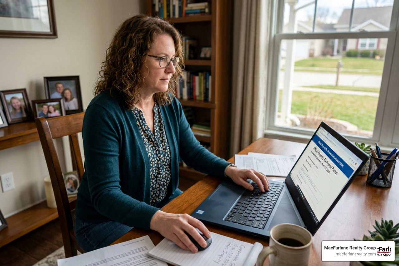 Homeowner filing property tax protest online