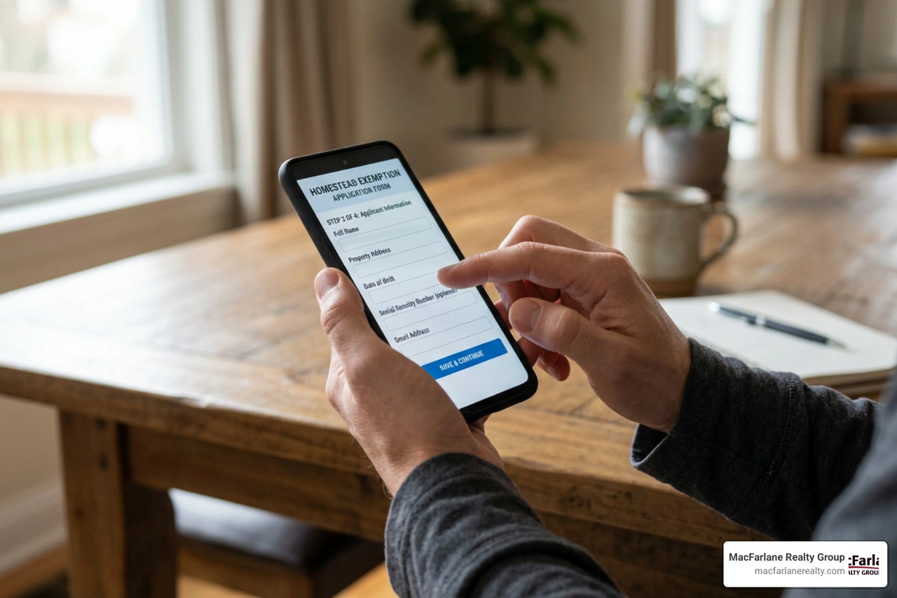 Applying for a homestead exemption using the HCAD mobile app