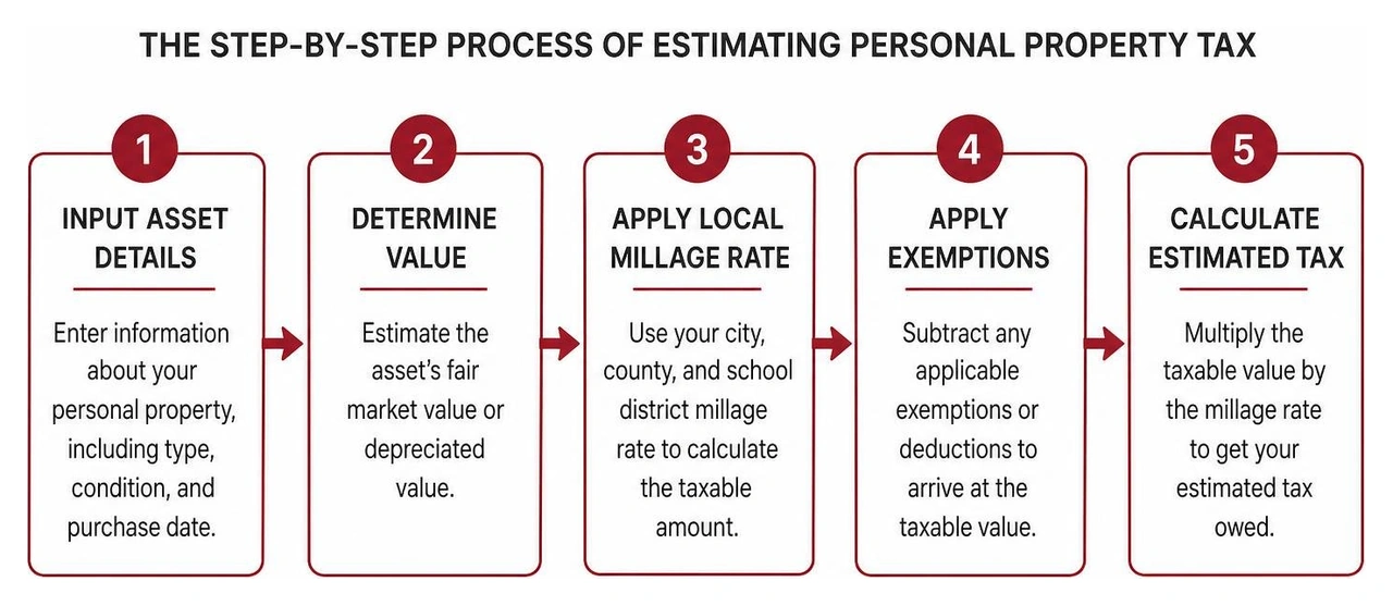 The step-by-step process of estimating personal property tax The step-by-step process of estimating personal property tax