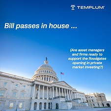 Templum Pulse newsletter with link to Bill Passes in House