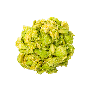 Avocado auf einem Stapel.