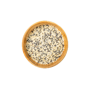 Eine Schüssel mit Sesamsamen.