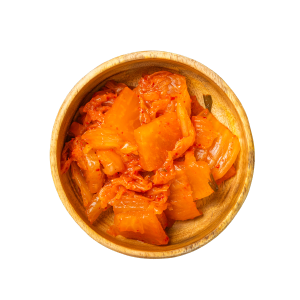 Gekochtes Essen in einer Schüssel.