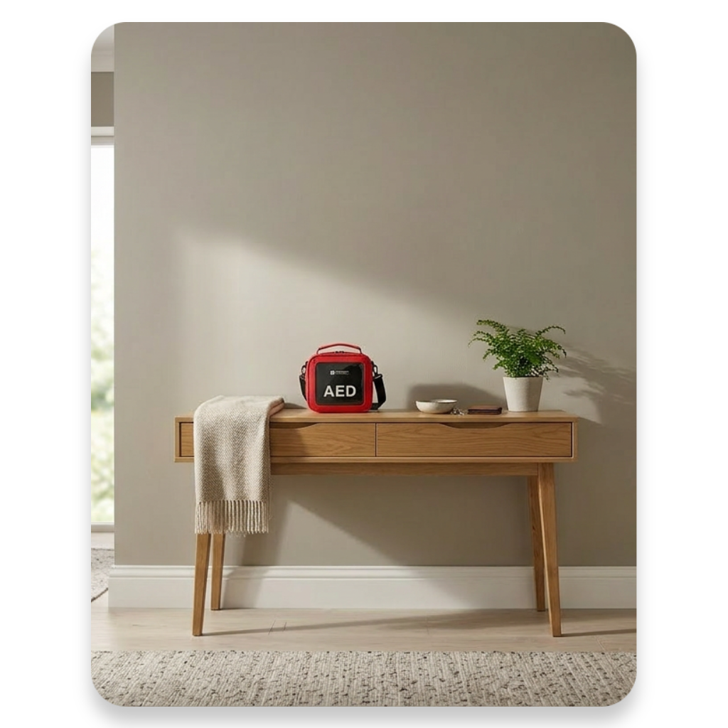 Comfortable home living room, representing everyday home safety and reassurance.