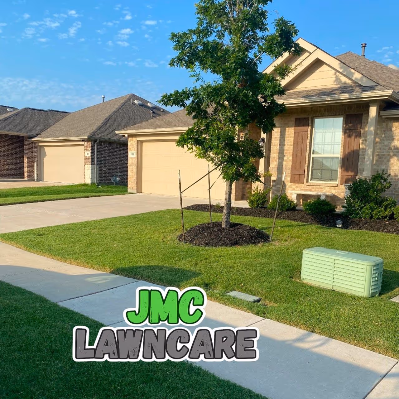 Well-groomed green lawn after JMC Lawn Care mowing service in Van Alstyne TX