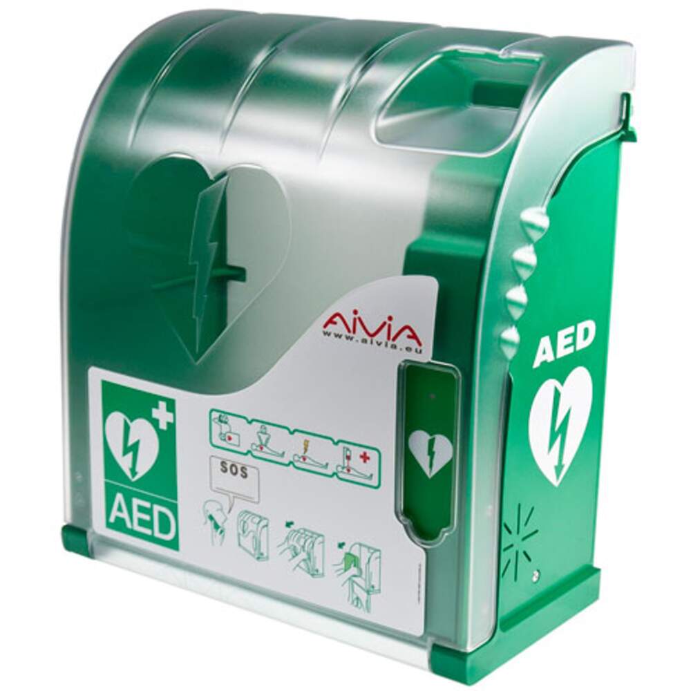 Aivia heated outdoor defibrillator cabinet