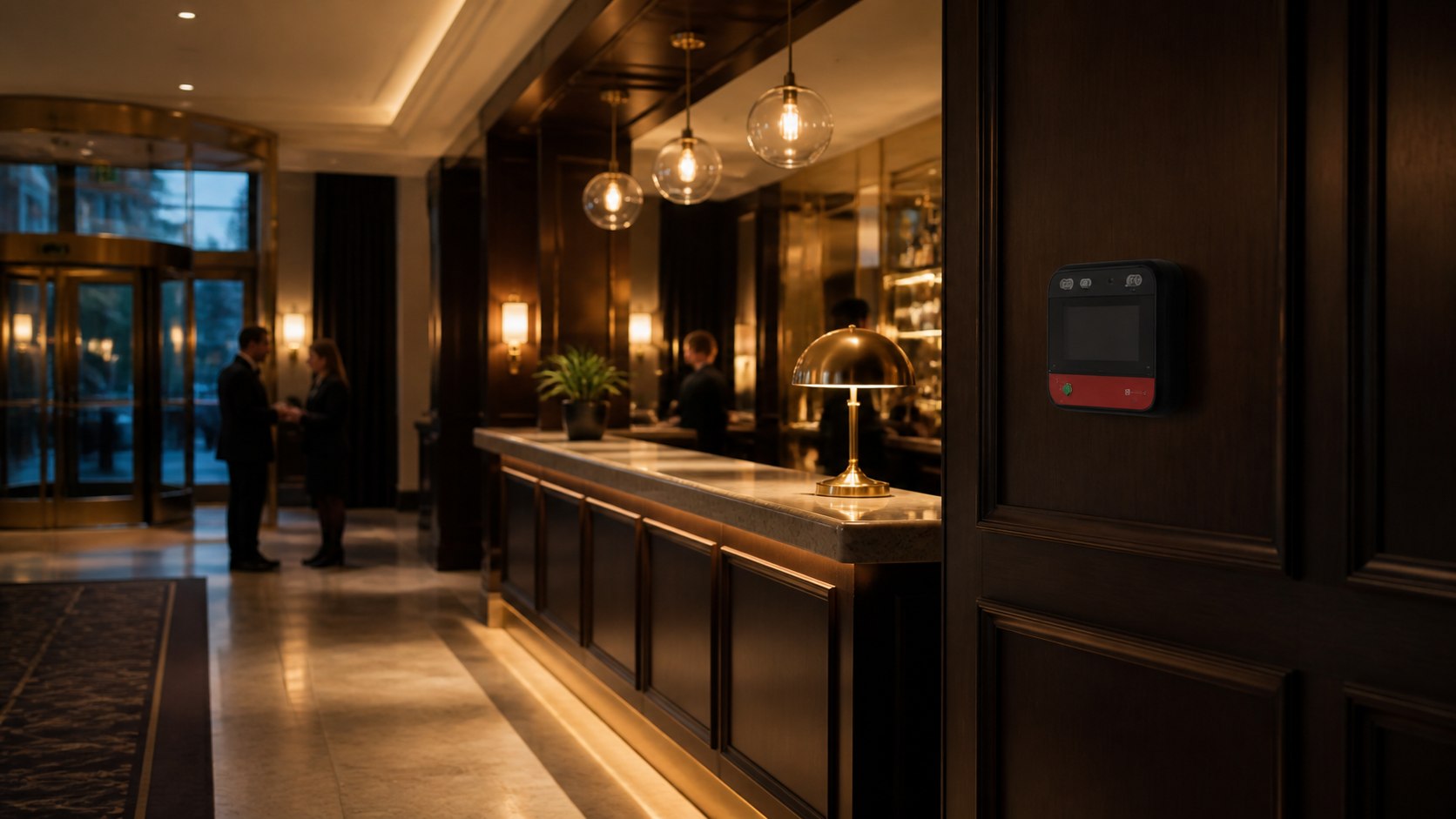 Defibrillator in a hospitality venue
