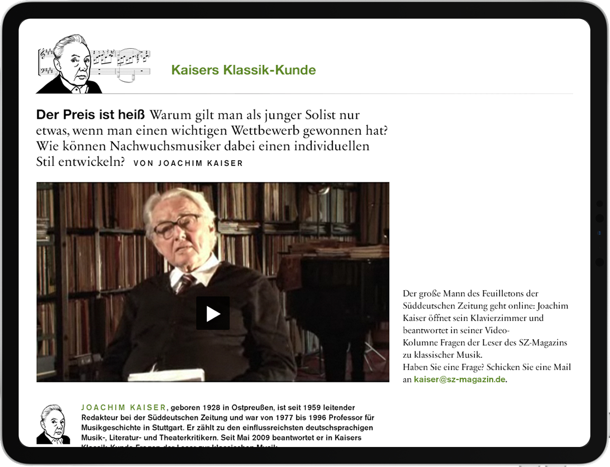 Süddeutsche Zeitung Magazin iPad App - Design 7