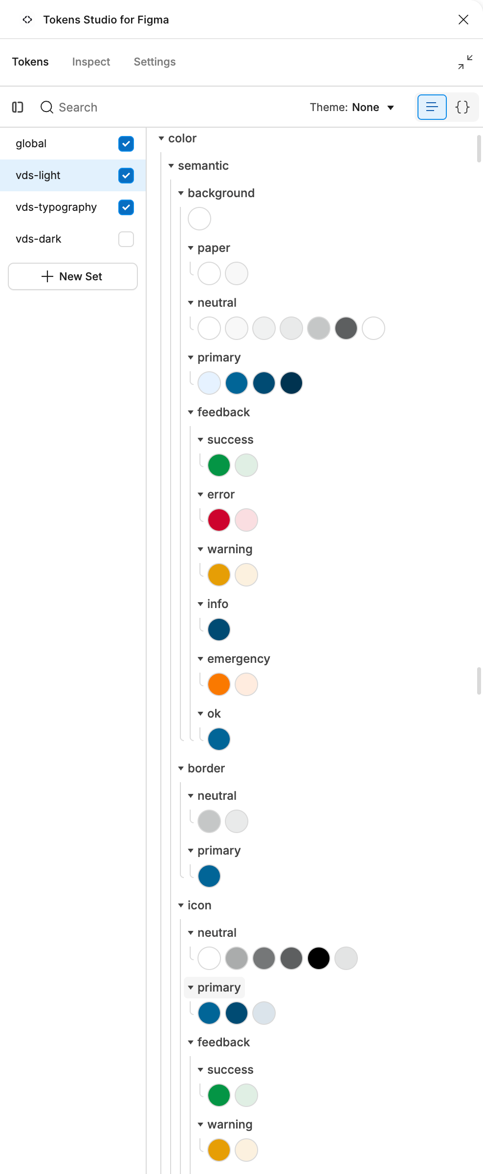 Voith Designsystem Abbildung Token Studio