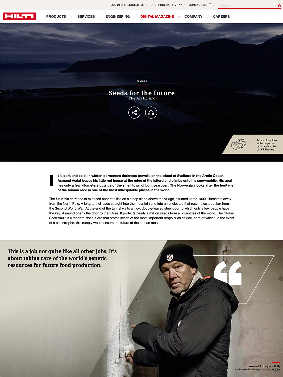 Hilti Digital Magazine - Layout Artikel Dtailseite