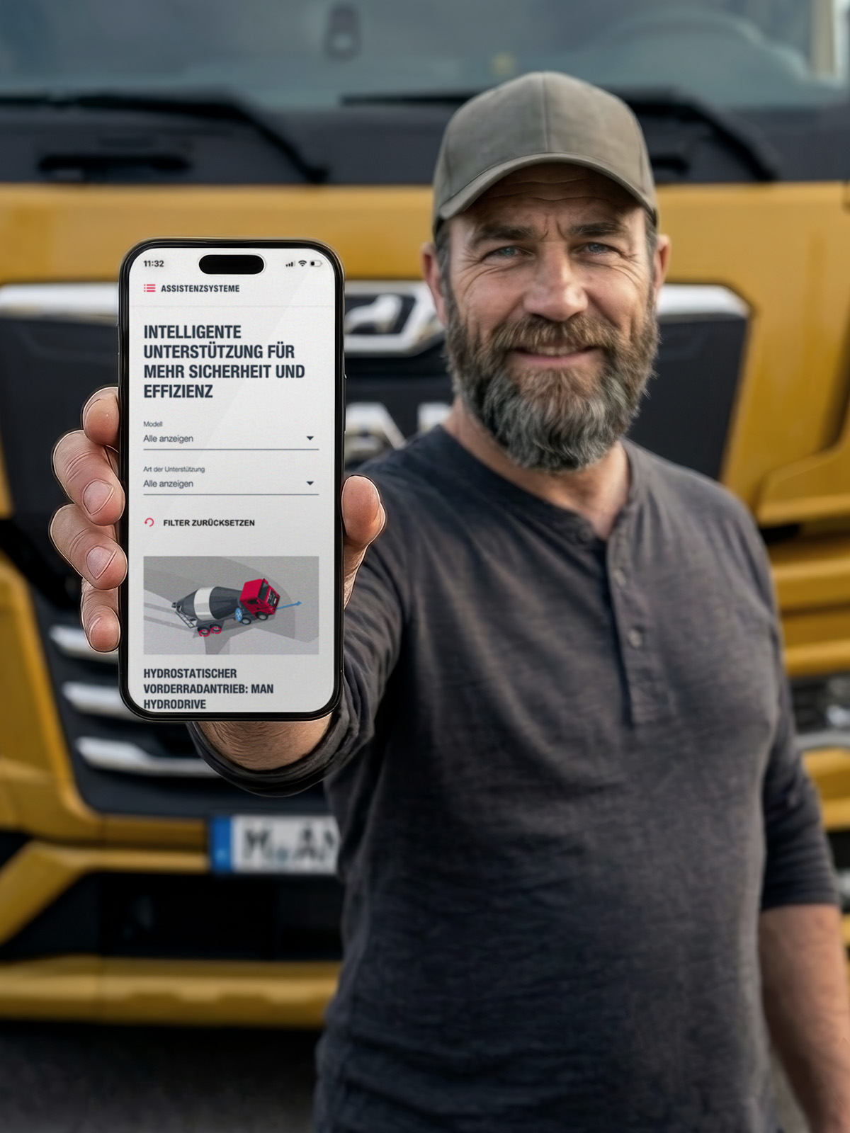 MAN Truck & Bus Website - Abbildung Smartphone