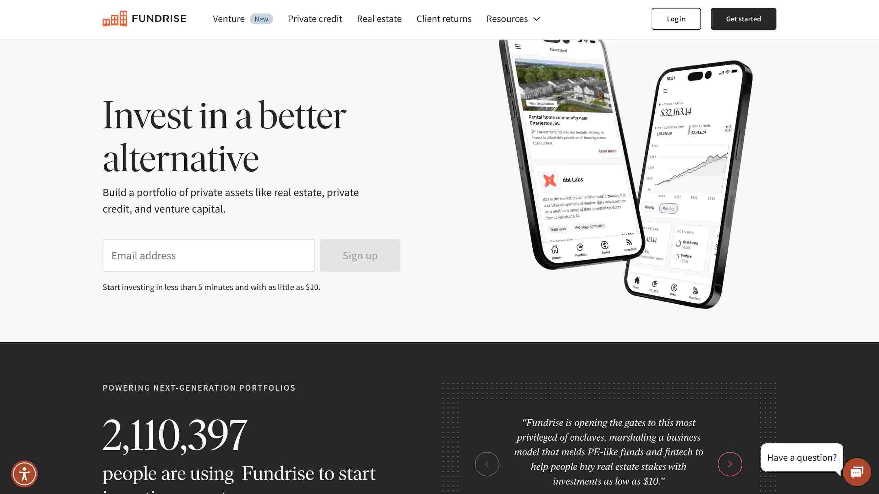 homepage plateforme pour investir en crowdfunding