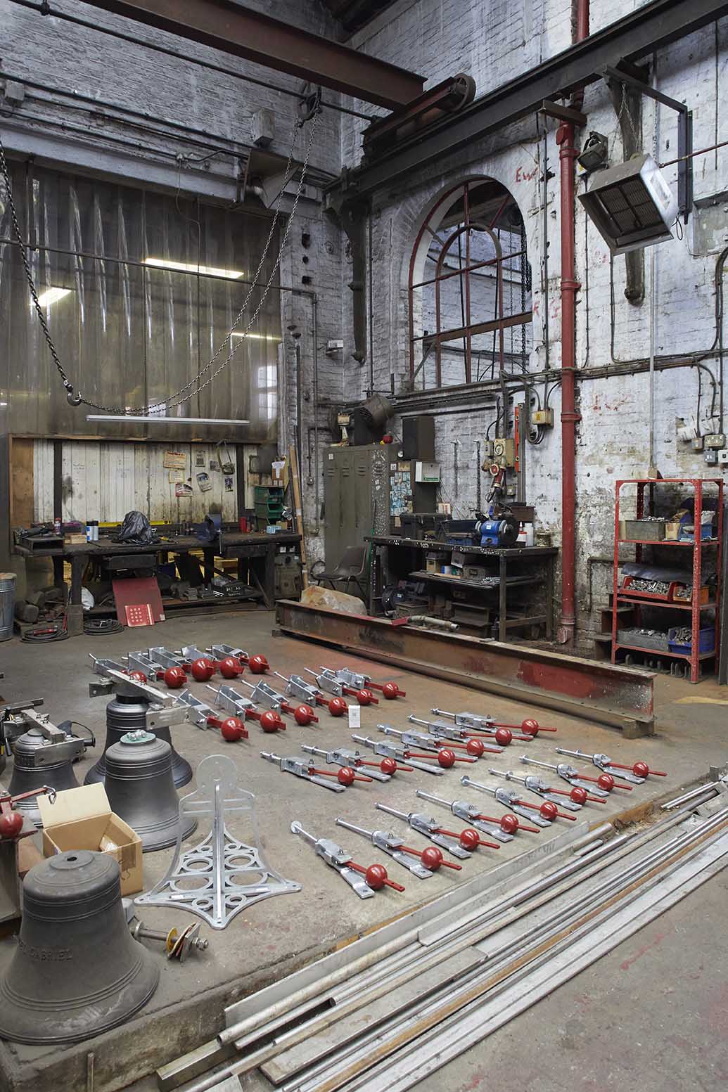 inside the factory at Taylors Bellfoundry 