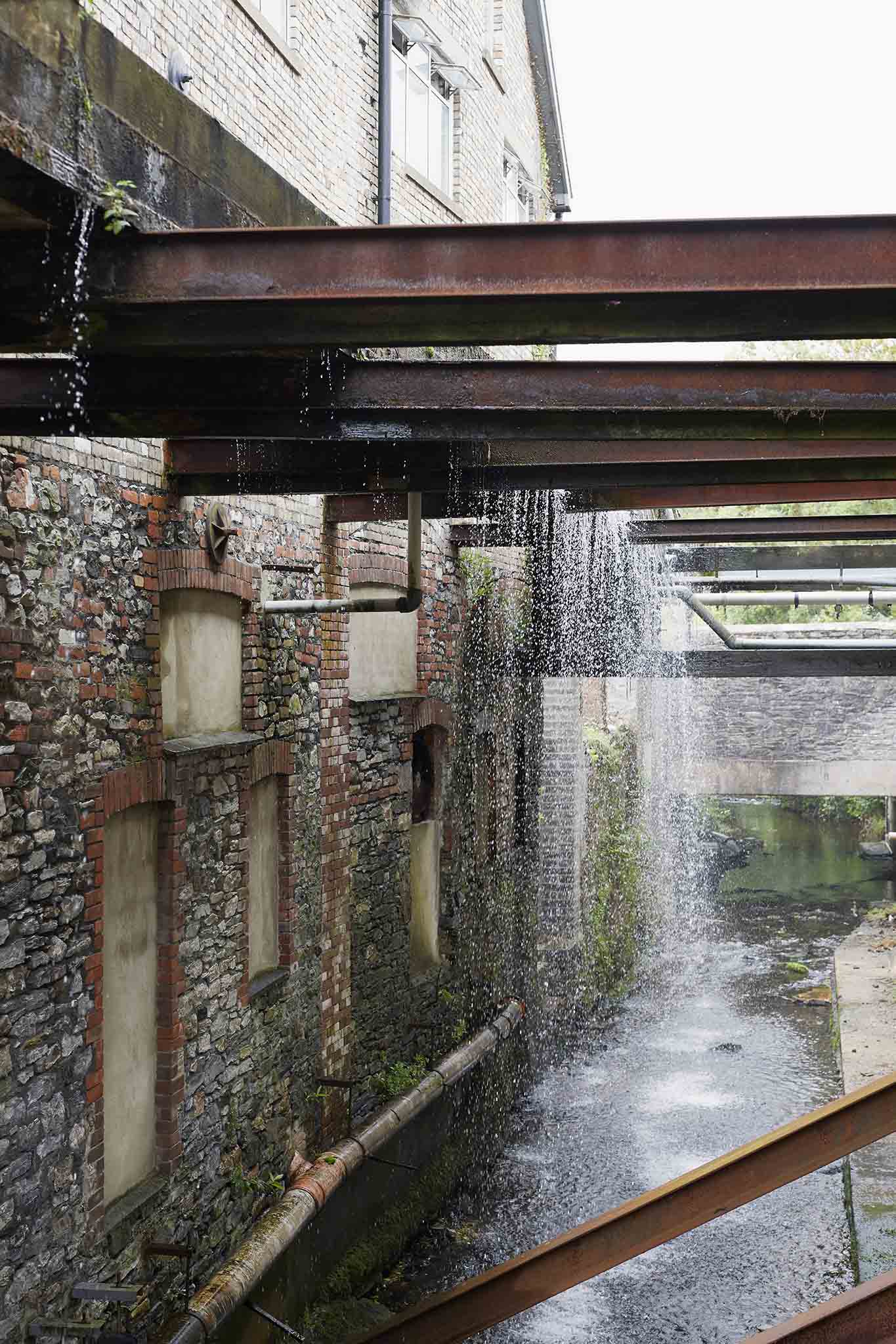 devonia outside brick factory steel girder