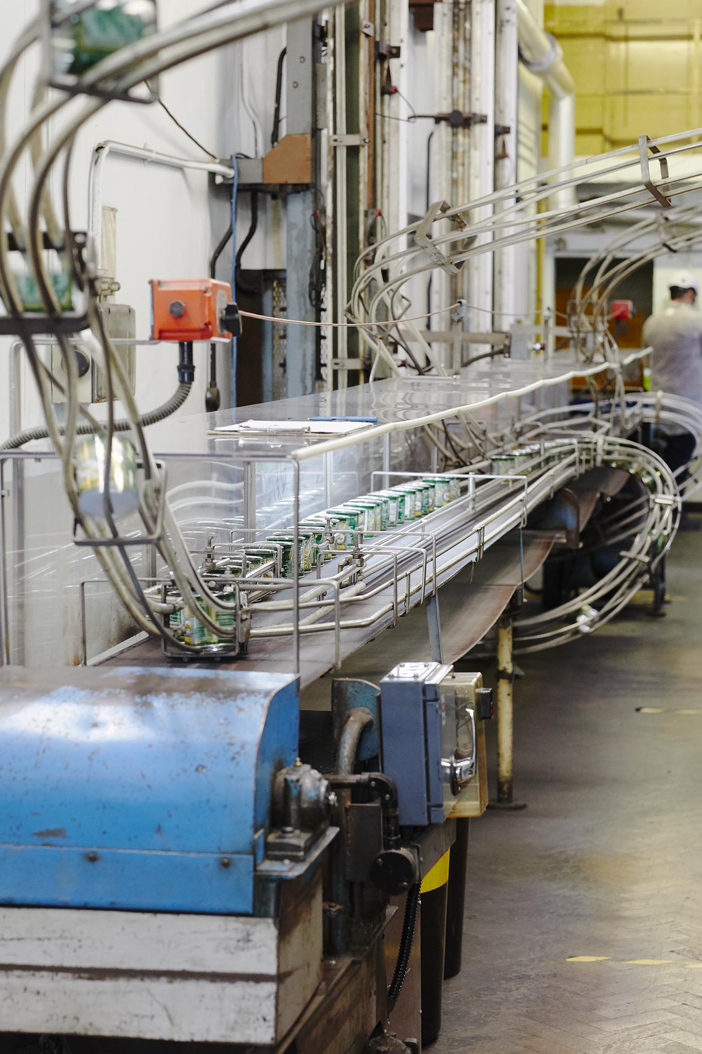 Tate and Lyle Sugars inside factory large machinery conveyor belt