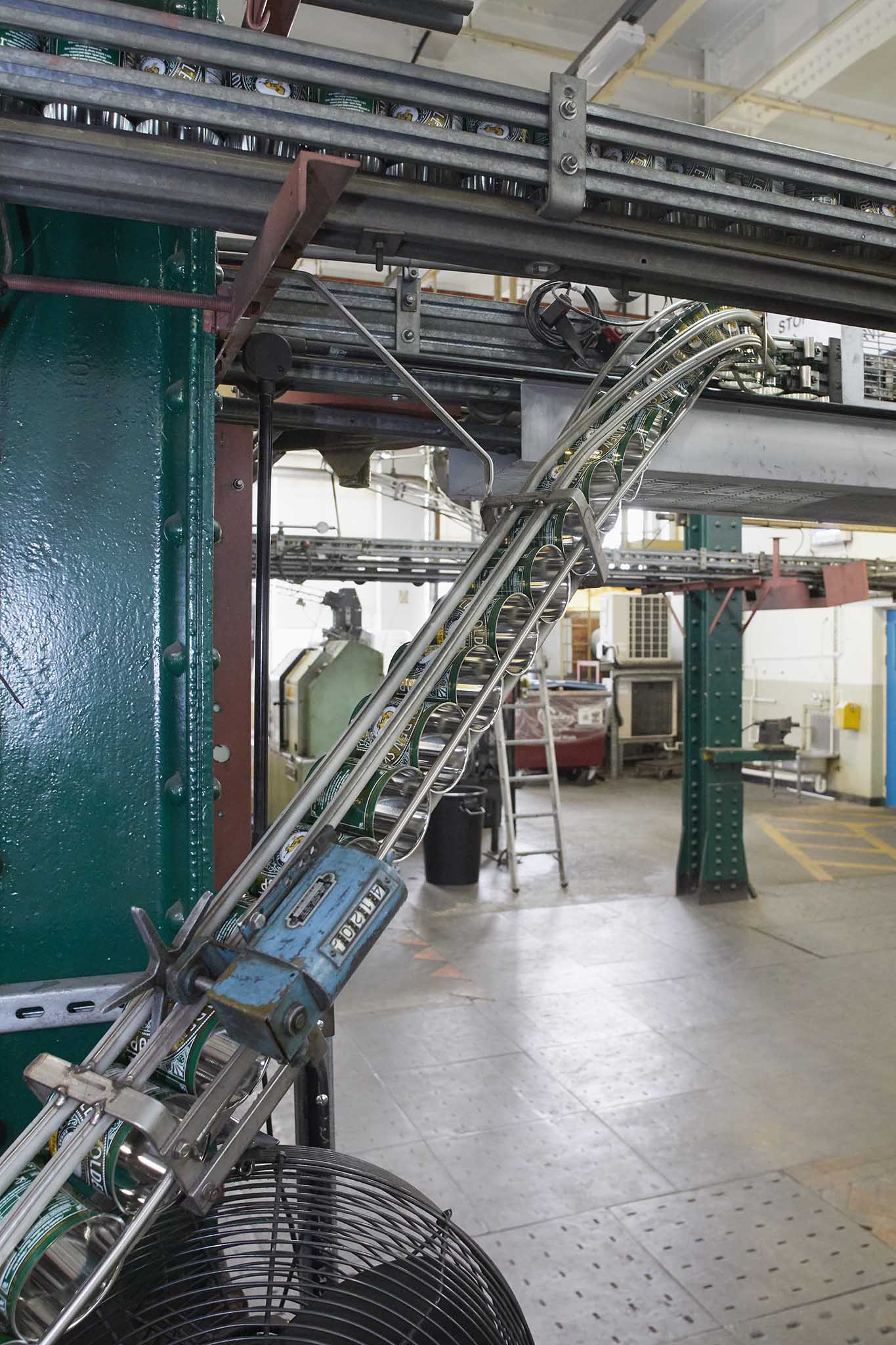 Tate and Lyle Sugars inside factory large metal piping machinery large steel girder