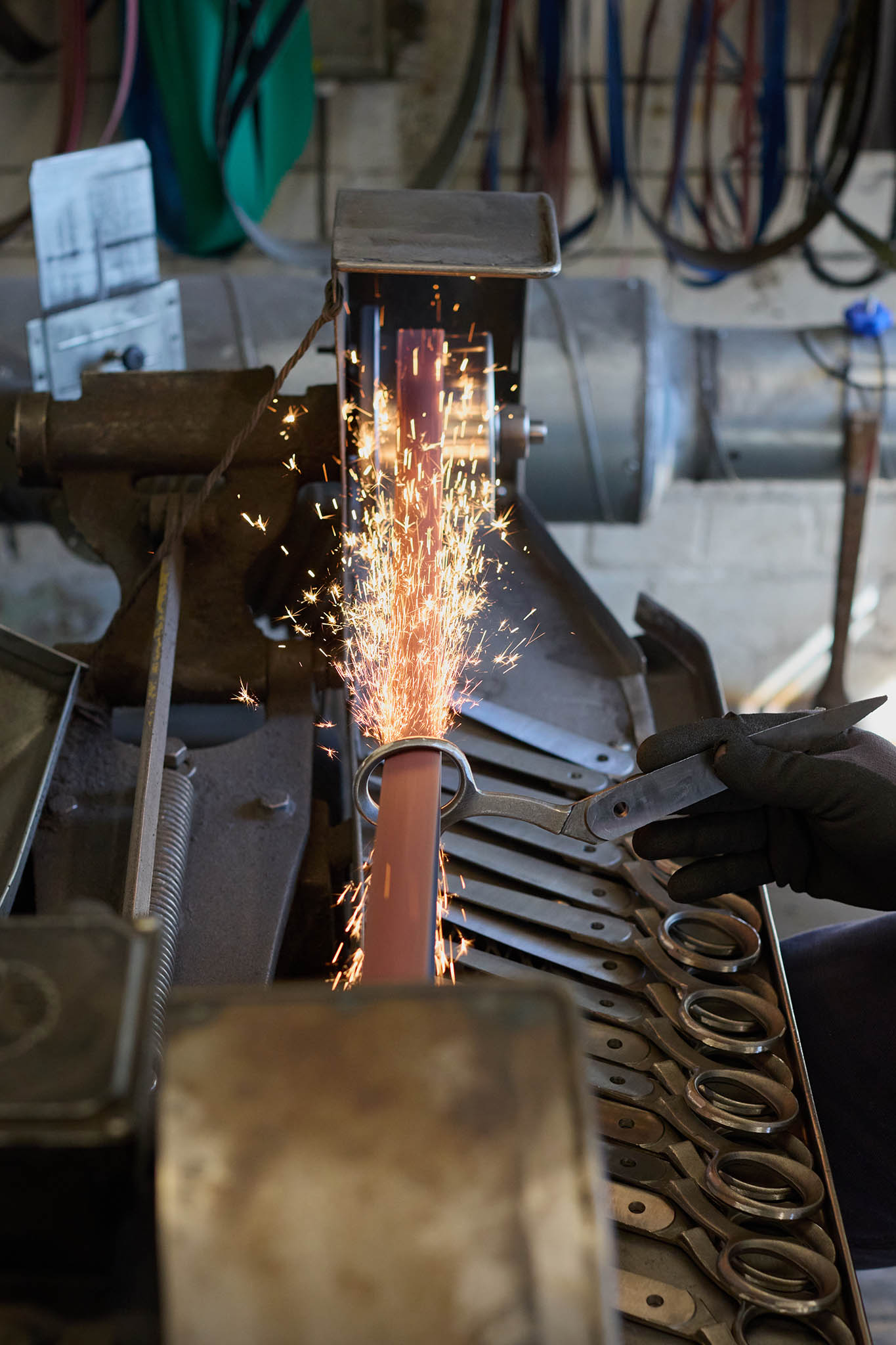 Ernest Wright inside workshop fire
