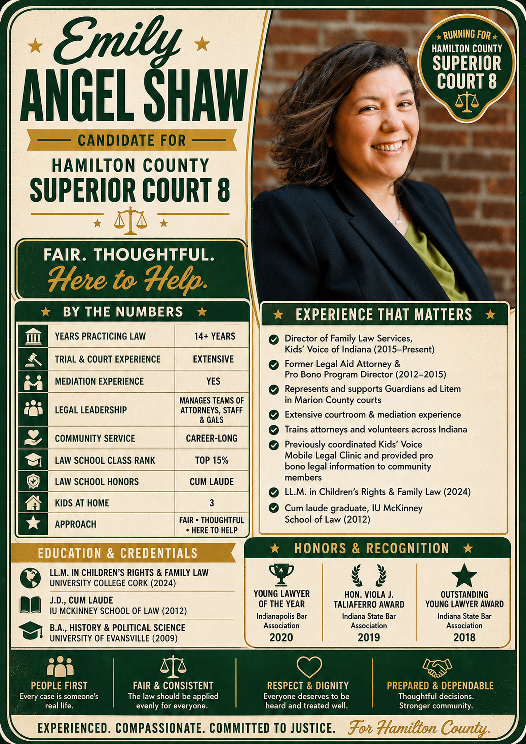 Emily Angel Shaw — Candidate for Hamilton County Superior Court 8