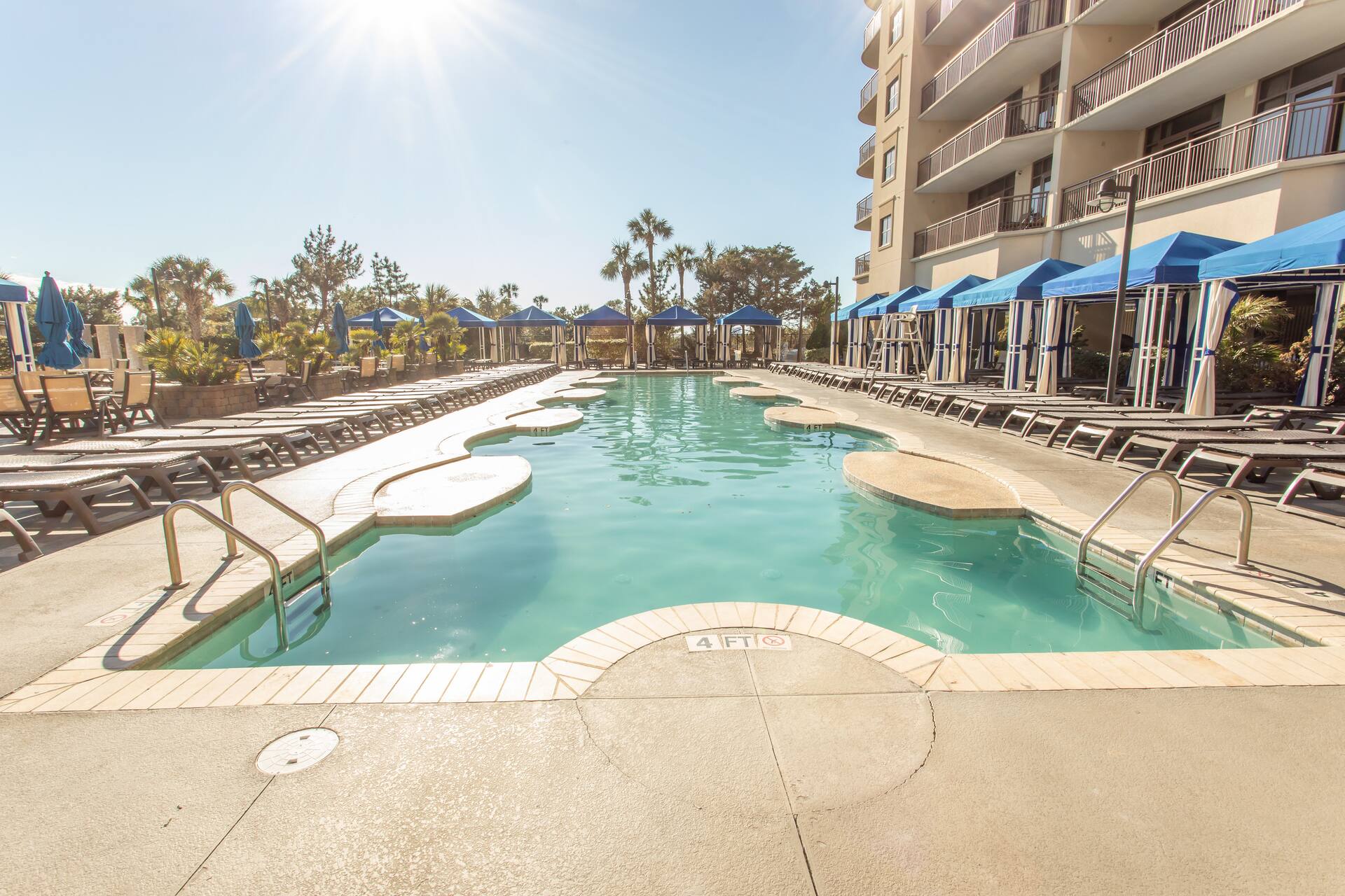 image of outdoor luxury pool area