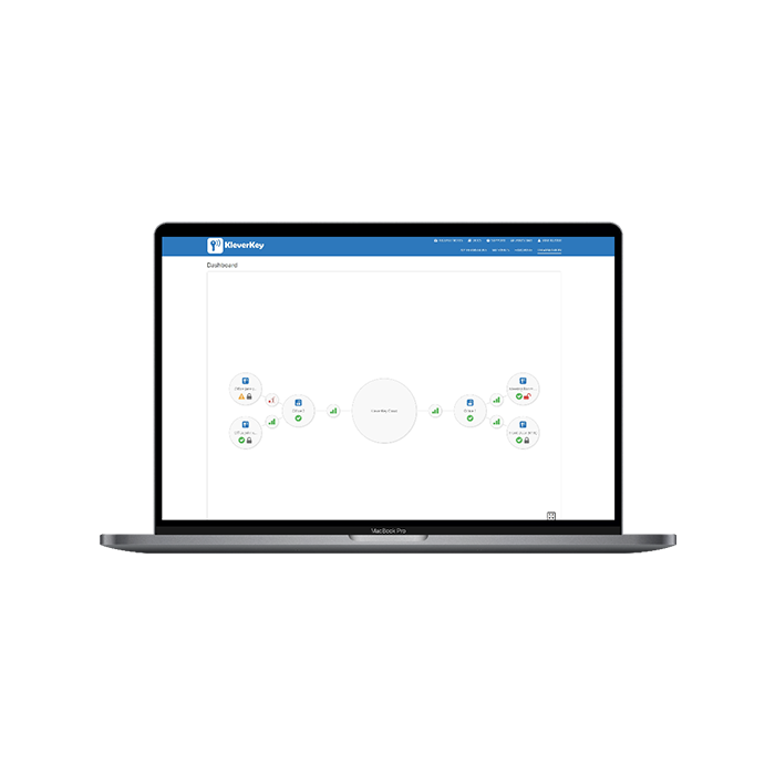 KleverKey Portal auf dem Laptop