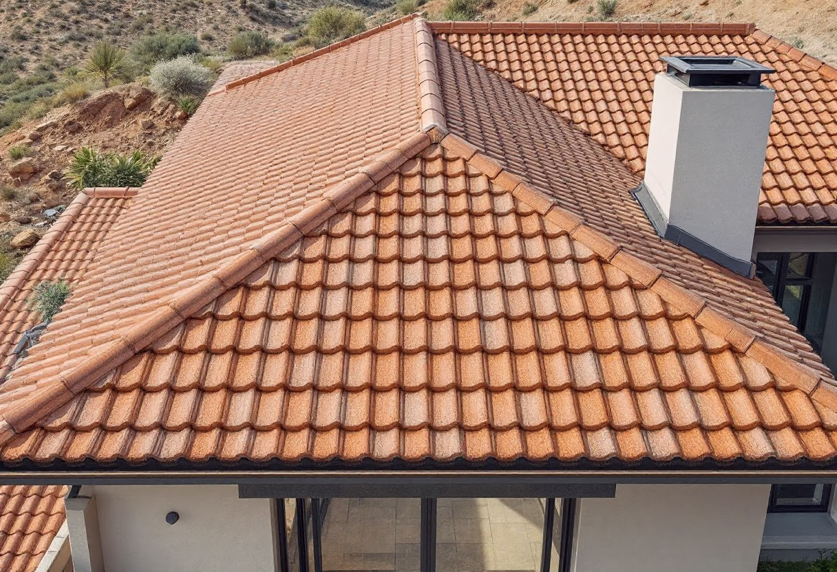 image of contractor on rooftop