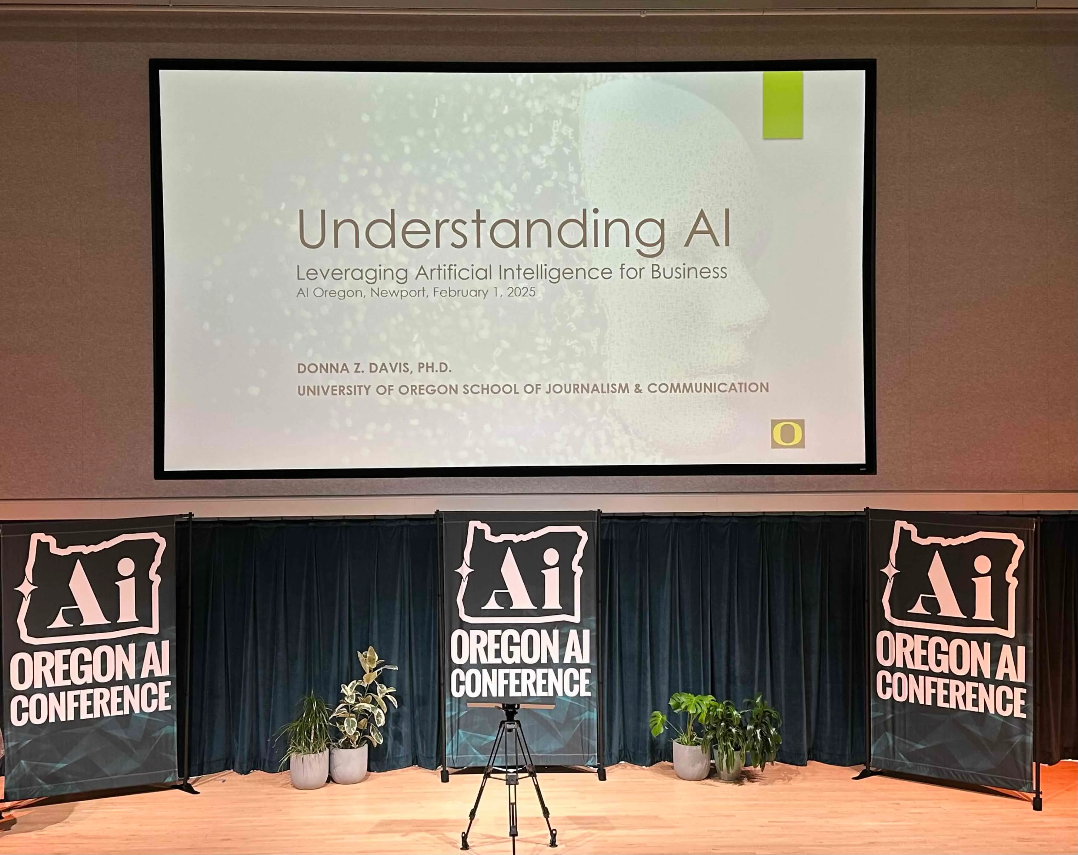 Podium at Oregon AI Conference
