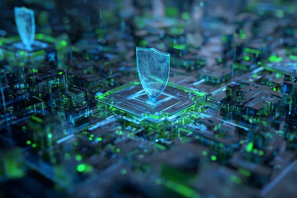 Glass shield sitting on top on CPU's in a computer