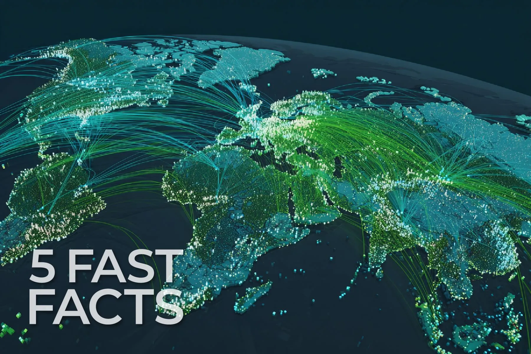 Globe with 5 fast facts