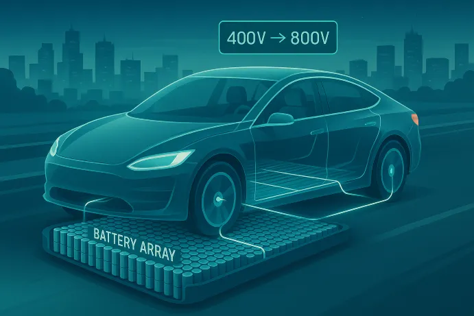 Electric car charging on top of batteries