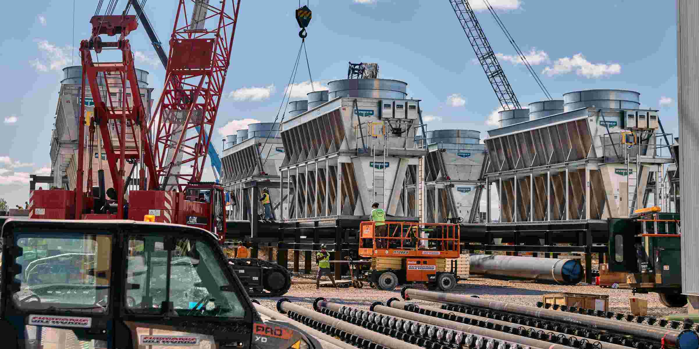 Data center construction site