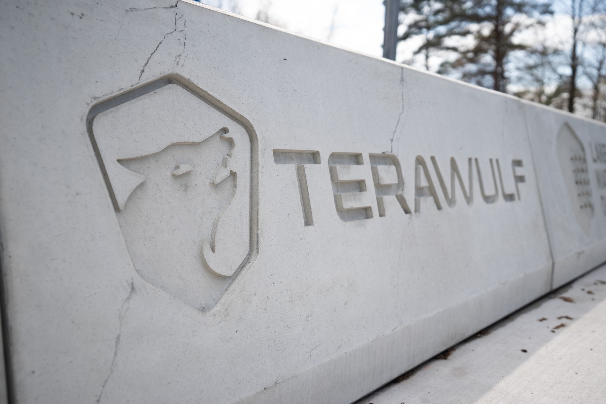 TeraWulf Monument sign