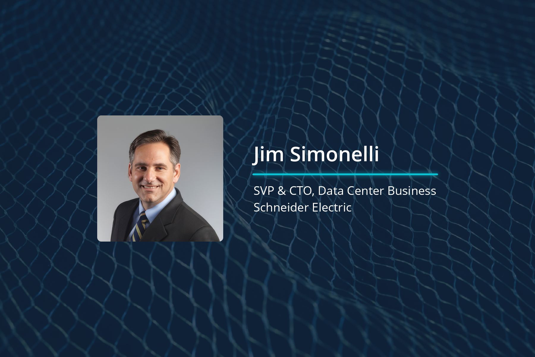 Jim Simonelli headshot with graphical background