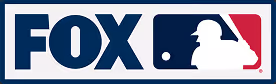Fox Sports logo combined with the Major League Baseball (MLB) logo showing a batter silhouette.