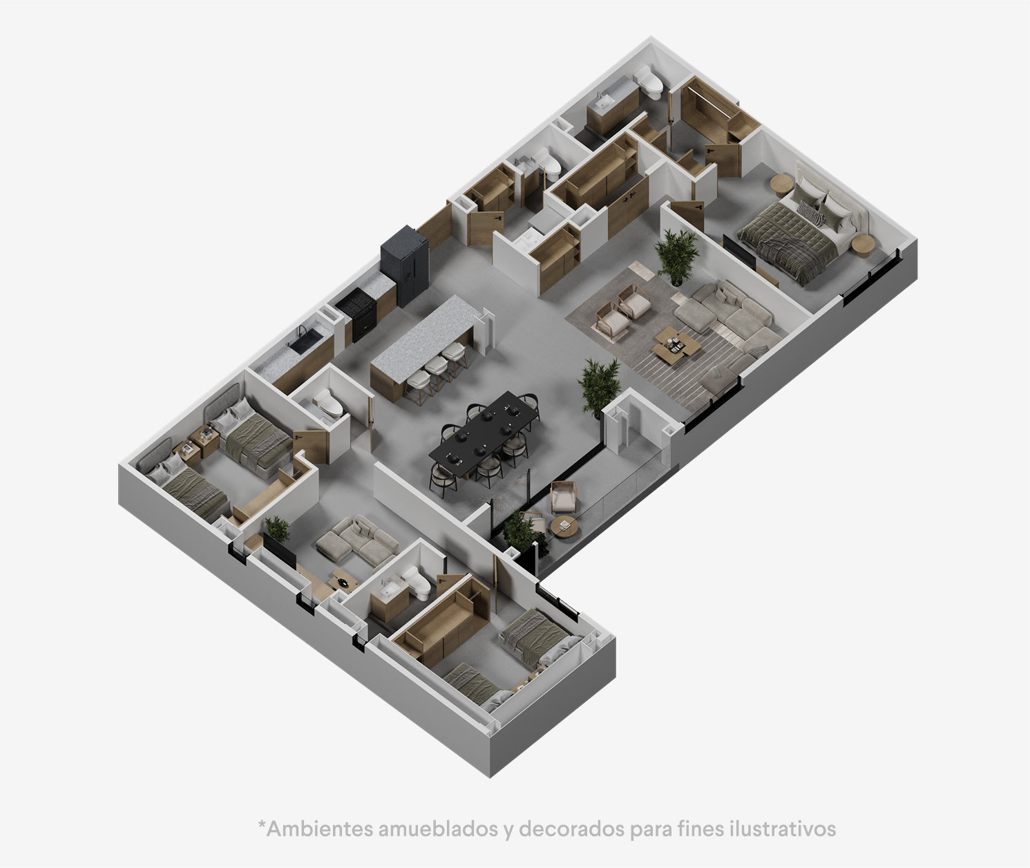 Modelo 3 habitaciones
