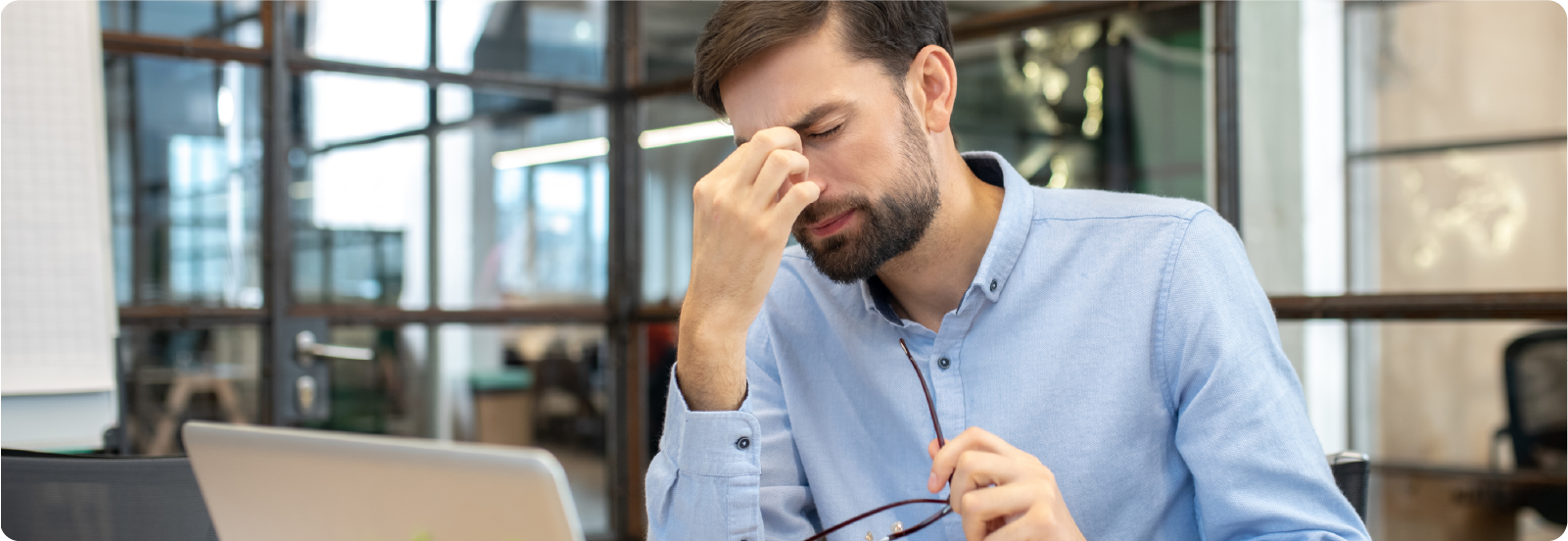 A person experiencing tension