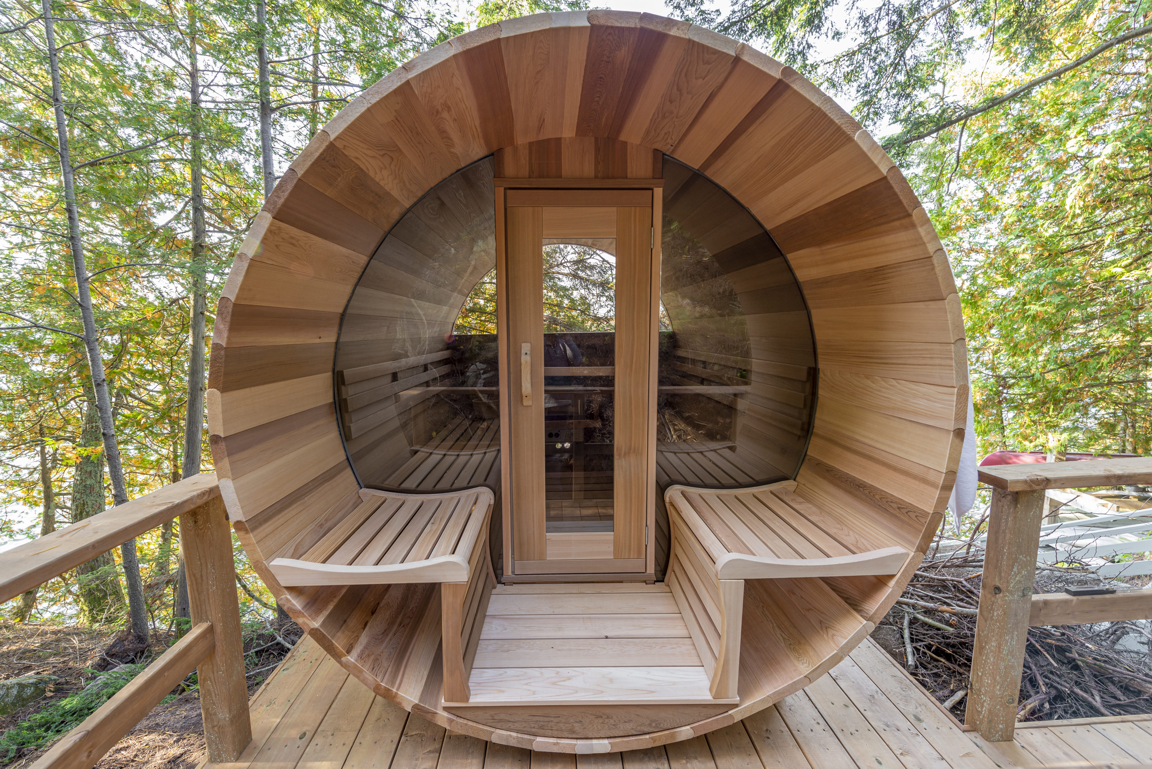 Half-Moon Barrel Sauna 